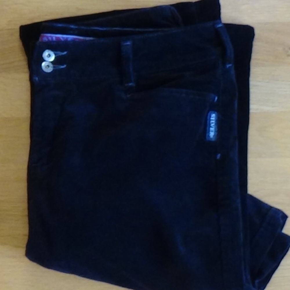 SILVER Black Cord Jeans No Back Pockets -Tagged 33